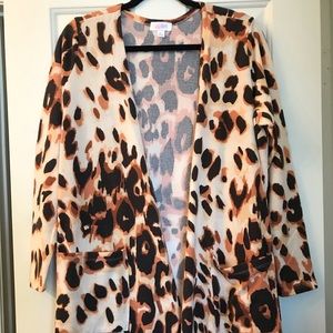 LLR cheetah print sarah cardigan.